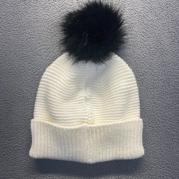 Hurley Women’s Cream Knit Beanie with PomPom One Size Thermal,Outdoor  New - Picture 6 of 8